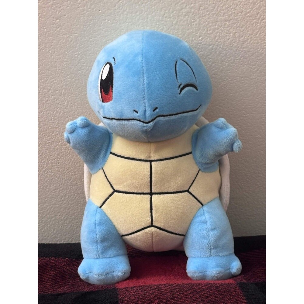 2025 Jazwares Squirtle Winking Pokemon Plush Toy 8" Turtle Kanto Nintendo